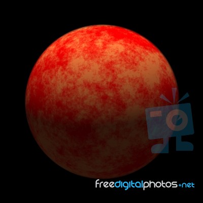 Red Planet No Coriolis Effect Stock Image