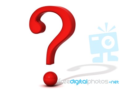 Red Question Mark Stock Image