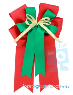 Red Ribbon And Bow Stock Photo