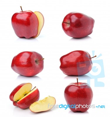 Red Ripe Apple Stock Photo