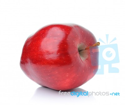 Red Ripe Apple Stock Photo