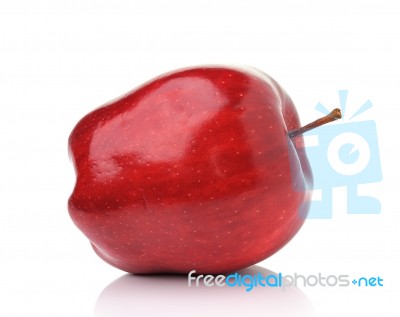 Red Ripe Apple Stock Photo