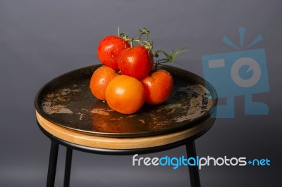 Red Ripe Fresh Tomatoes Stock Photo