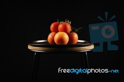 Red Ripe Fresh Tomatoes Stock Photo