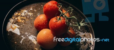 Red Ripe Fresh Tomatoes Stock Photo