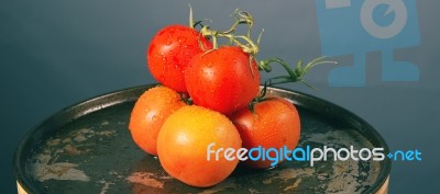 Red Ripe Fresh Tomatoes Stock Photo