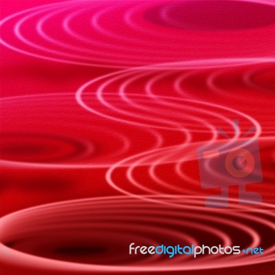 Red Rippling Background Means Curvy Lines And Round 
 Stock Image