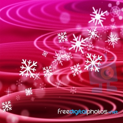 Red Rippling Background Means Ripples Circles And Snowflakes
 Stock Image