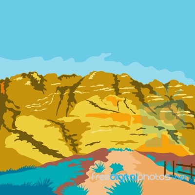 Red Rock Canyon Wpa Stock Image