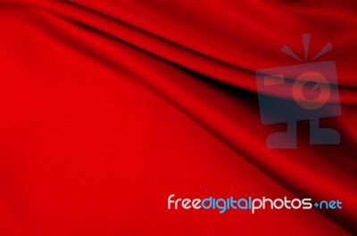 Red Satin Silk Stock Photo