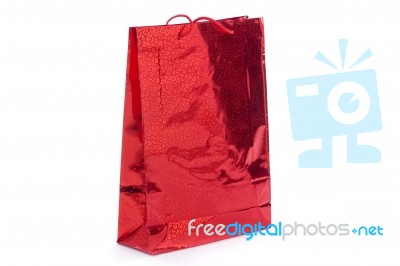 Red Shopping Bag Stock Photo