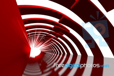 Red Structure Path Stock Image