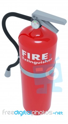 Red Tank Of Fire Extinguisher Stock Image