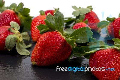 Red Tasty Strawberries Stock Photo