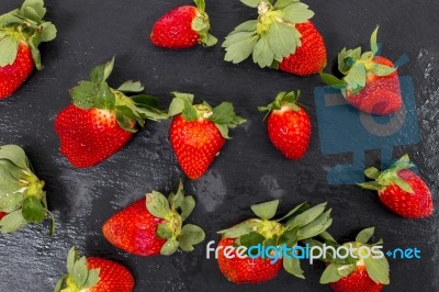 Red Tasty Strawberries Stock Photo