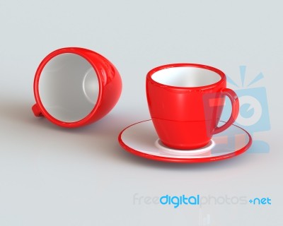 Red Tea Cup Stock Photo