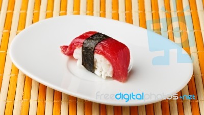 Red Tuna Nigiri Stock Photo