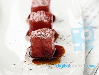 Red Tuna Sashimi Stock Photo