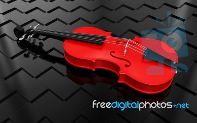 Red Violin Stock Image