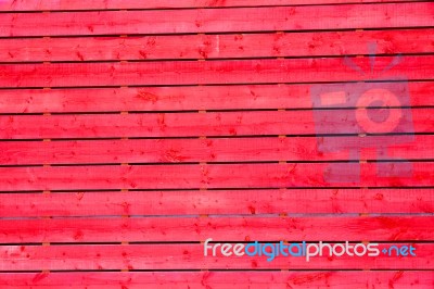 Red Wall In Old Stock Photo