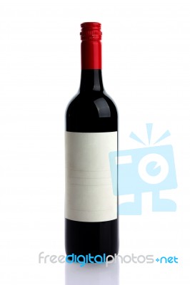 Red Wine Bottle Stock Photo