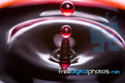 Red Wine Drop Stock Photo