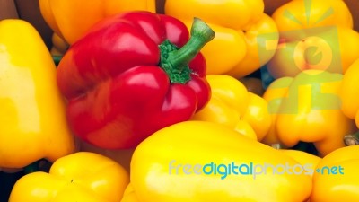 Red Yellow Pepper Stock Photo