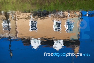 Reflections In The Old River Nene Stock Photo