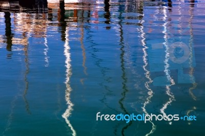 Reflections Sausalito Marina Stock Photo