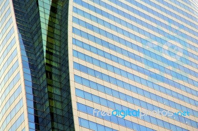 Reflex Of Some Gray  In A Window Terrace Of The Centre    Thaila… Stock Photo