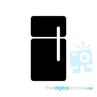 Refrigerator Symbol Icon  Illustration On White Back Stock Image