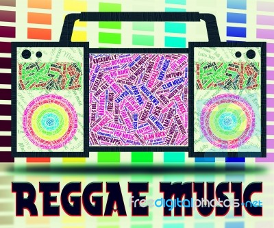 Reggae Music Shows Sound Track And Audio Stock Image