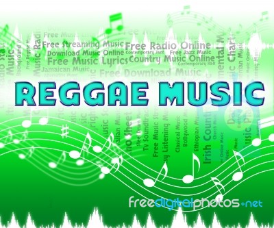 Reggae Music Shows Sound Track And Audio Stock Image