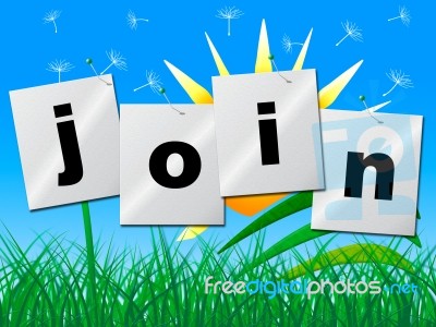 Register Join Shows Sign Up And Subscribe Stock Image