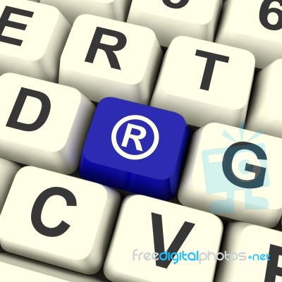 Registered Symbol Computer Key Stock Image