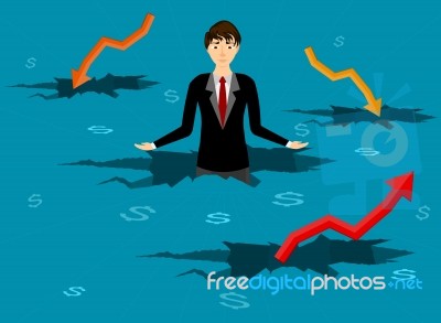 Regression Business Stock Image