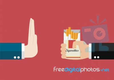 Reject Cigarette Offer Stock Image