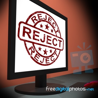 Reject On Monitor Shows Disallowed Stock Image