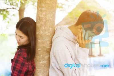 Relationship Difficulties Or Couple Problem  Stock Photo