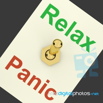 Relax And Panic Switch Stock Image