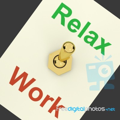 Relax And Work Switch Stock Image