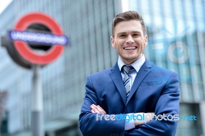 Relaxed Corporate Male Executive Stock Photo