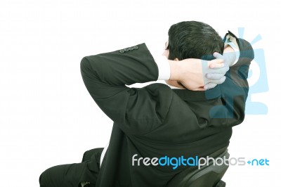 Relaxing Businessman Stock Photo