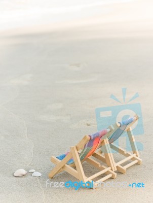 Relaxing On The Beach Stock Photo