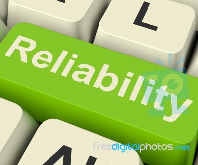 Reliability Computer Key Stock Image