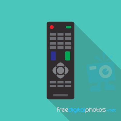 Remote Control In Flat Style Stock Image