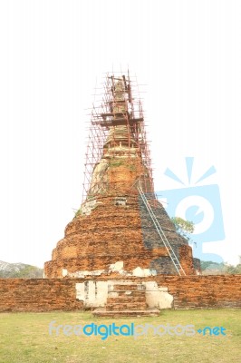 Renovated Old Brick Pagoda In History Park Stock Photo