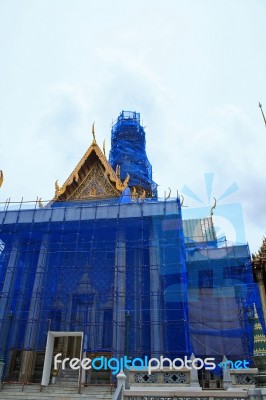 Renovation Temple Stock Photo