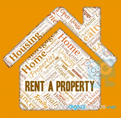 Rent Property Represents Habitation Renter And Properties Stock Image