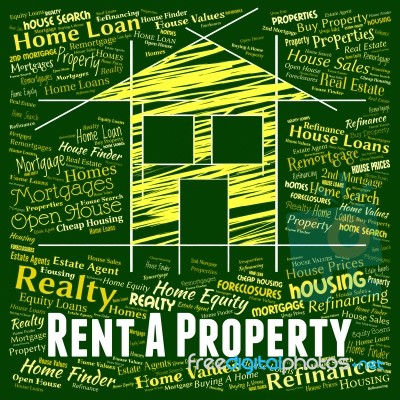 Rent Property Represents Real Estate And Apartment Stock Image